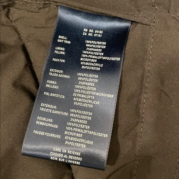 Tommy Hilfiger TH Flex Black Winter Jacket Removable Faux Fur Hood adj waist - Picture 11 of 14